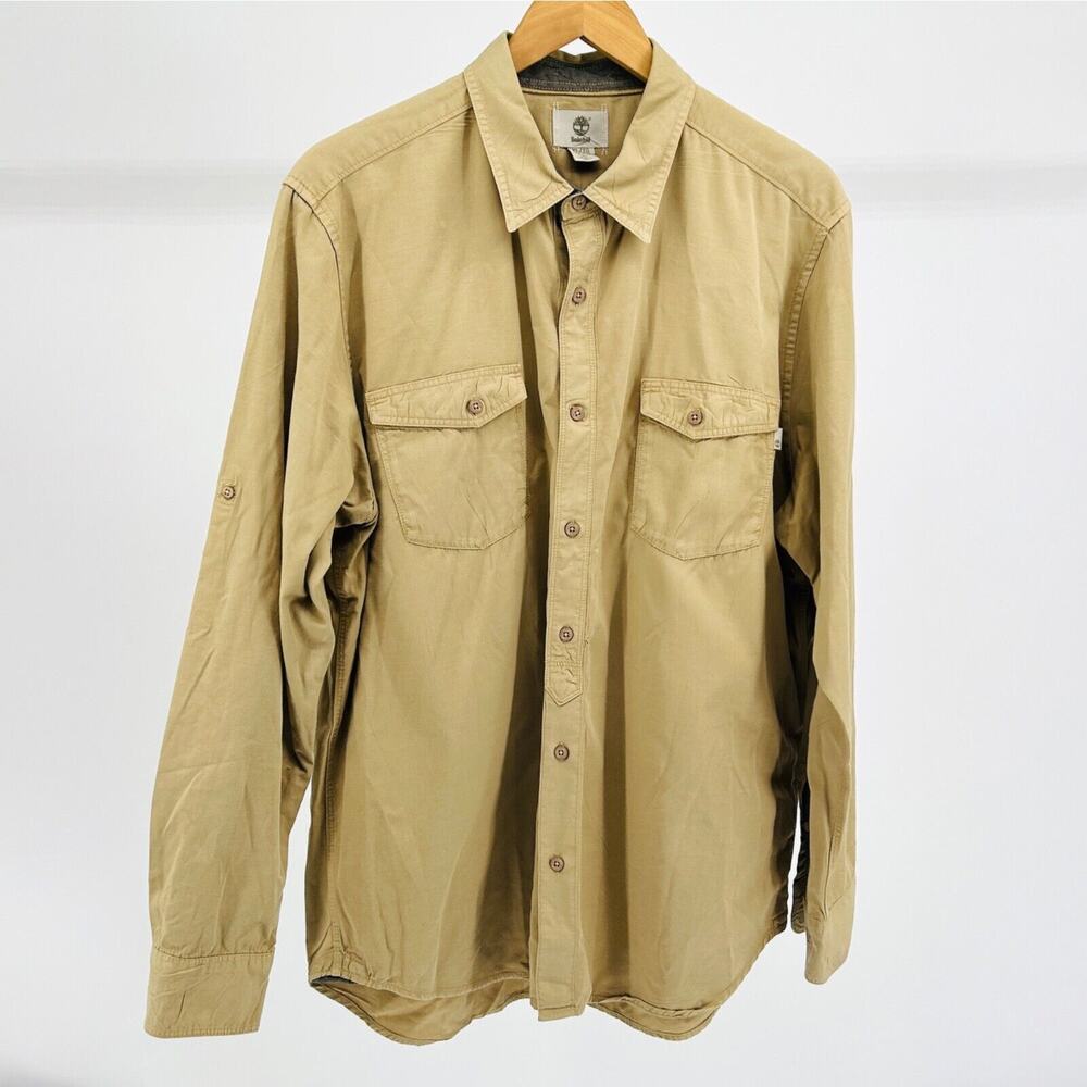 Timberland Khaki Utility Workwear Button Front Shirt